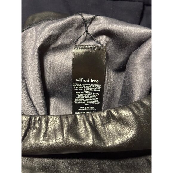 Wilfred Free Faux Leather Black Leggings Women’s Medium Stretch Vegan Leather P - Picture 5 of 6